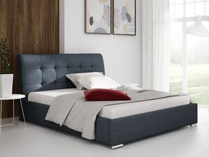 Čalouněná manželská postel 140x200 XEVERA - modrá