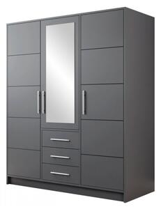 Šatní skříň se zrcadlem Lily D3, Barva: dub wellington, Nástavec: Ano 5903211347214