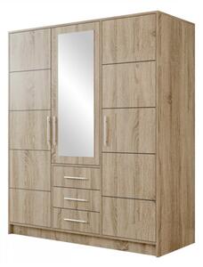 Šatní skříň se zrcadlem Lily D3, Barva: dub wellington, Nástavec: Ano 5903211347214