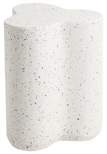 Odkládací stolek TELLARO 32 cm 37 cm Terrazzo efekt Krémově bílá