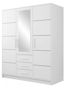 Šatní skříň se zrcadlem Lily D3, Barva: dub wellington, Nástavec: Ano 5903211347214