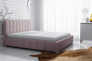 Čalouněná manželská postel 140x200 ZANDRA - růžová