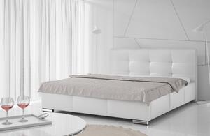 Čalouněná manželská postel 180x200 YADRA - bílá ekokůže