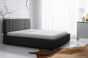 Čalouněná manželská postel 160x200 ZANDRA - černá