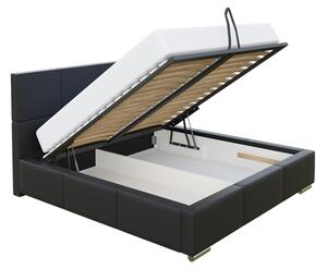 Čalouněná manželská postel 140x200 YSOBEL - světlá šedá