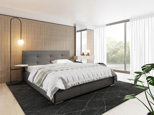 Čalouněná manželská postel 180x200 YADRA - šedá ekokůže