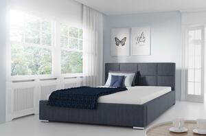 Čalouněná manželská postel 140x200 YSOBEL - modrá