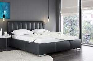 Čalouněná manželská postel 160x200 ZULMA - černá ekokůže