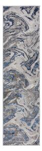 Modro-šedý běhoun Flair Rugs Marbled, 80 x 300 cm