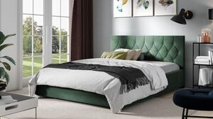 Čalouněná dvojlůžková postel 180x200 SENCE 3 - zelená
