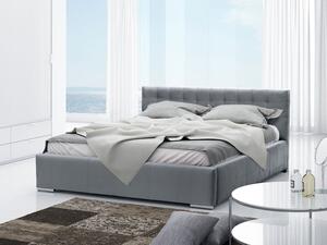 Manželská čalouněná postel 140x200 ZARITA - šedá
