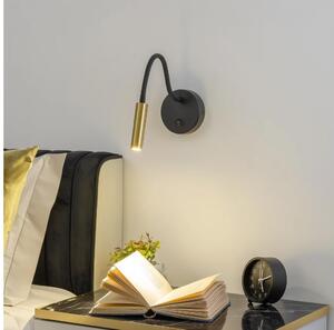 Brilagi - LED Flexibilní nástěnná lampa MAYA LED/3W/230V 4000K černá/zlatá
