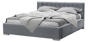 Manželská čalouněná postel 160x200 ZARITA - šedá