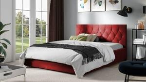 Čalouněná jednolůžková postel 120x200 SENCE 3 - červená