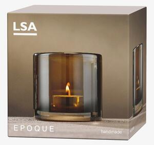 Svícen na čajovou svíčku Epoque, v. 8,5 cm, lesklý jantar - LSA international
