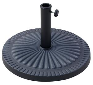 Základna pro slunečník Outsunny průměr 3,8-4,8 cm s květinovým motivem a knoflíkem, hmotnost 15 kg, zahradní pryskyřice 49x32 cm | Aosom