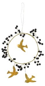 Vánoční dekorace Bird Black Brass