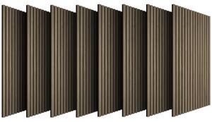Tectake Akustické panely Sonic Wall IV v dřevěném vzhledu - Tmavý dub