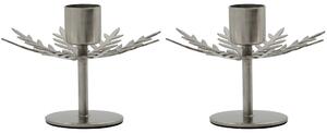 Kovový svícen Snowflake Silver Finish – set 2 ks