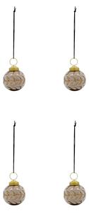Skleněné vánoční ozdoby Vellu Sand – set 4 ks