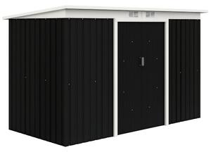 Outsunny Kovová Kůlna na Nářadí 6.3m³ 280x130x172cm S Klenutou Střechou, Posuvnými Dveřmi, Voděodolný Zahradní Dům, Skříň do Zahrady pro Zahradu a Dvů