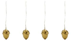 Kovové vánoční ozdoby Corn Gold – set 4 ks