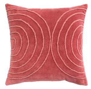 Povlak COTTON VELVET půlkruhy cihlová 45 x 45 cm