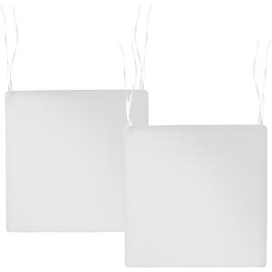 Sada 2 polštářů na zahradní židle SASSARI PREMIUM 46 x 46 cm Krémově bílá