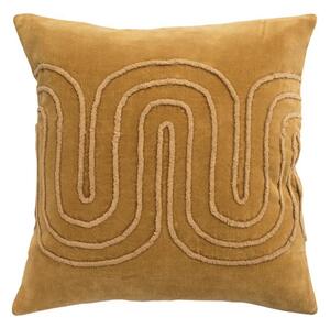 Povlak COTTON VELVET meandry okrová 45 x 45 cm