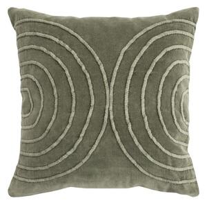 Povlak COTTON VELVET půlkruhy zelená 45 x 45 cm