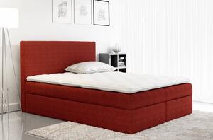 Čalouněná manželská postel Ella červená 180 + Topper zdarma