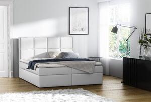Čalouněná postel s úložným prostorem Sivio bílá eko kůže 120 + TOPPER ZDARMA