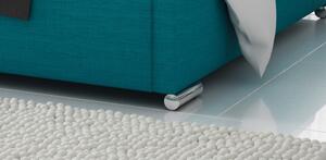 Designová postel Venezia s vysokým čelem a úložným prostorem tyrkysová 160 x 200