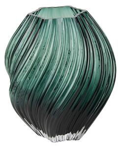 Tmavě zelená skleněná ručně vyrobená váza (výška 23 cm) – House Nordic