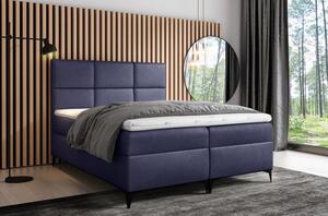 Designové čalouněná postel Fiza s úložným prostorem modrá 180 x 200 + topper zdarma