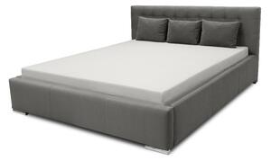Čalouněná postel Soffio s úložným prostorem šedá eko kůže 200 x 200
