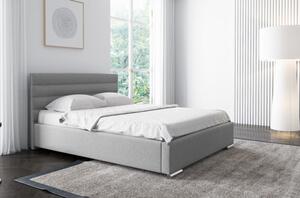 Elegantní čalouněná postel Leis 200x200, šedá
