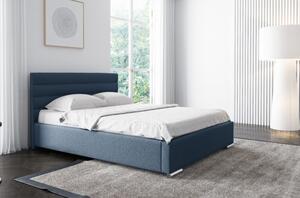 Elegantní čalouněná postel Leis 200x200, modrá
