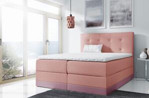 Jednoduchá čalouněná postel Tory 120x200, růžová