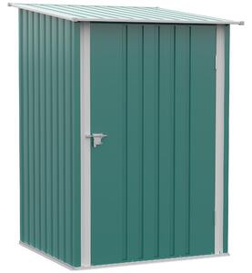 Zahradní kůlna Outsunny 0,92 m² 100x103x160 cm - Kovová kůlna se 1 dveřmi a zámkem na nářadí pro terasu | Aosom