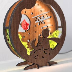 Stmívatelná LED stolní lampa s motivem Malého prince | Sentop LED0575-WENGE