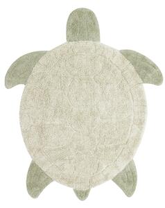 Lorena Canals, Dětský kusový koberec Sea Turtle, 130x130, zelená, dětský pokoj