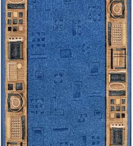 Associated Weavers, Protiskluzový běhoun na míru Jena 77, šíře 67 cm, modrá, chodba / předsíň