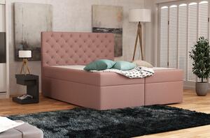 Elegantní čalouněná postel 180x200 ALLEFFRA - růžová 1