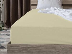 Jersey prostěradlo HIGHFIT krémové 90 x 200 cm