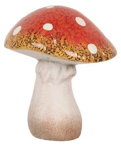 Keramická podzimní dekorace houbička muchomůrka Mos IX – 13x13x15 cm