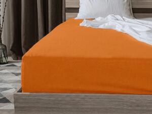 Jersey prostěradlo HIGHFIT oranžové 90 x 200 cm