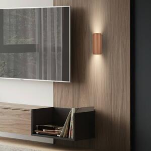 Briloner Nástěnné světlo Ida, hnědé, plast, Ø 8,5 cm, GU10, stmívatelný, Hnědá / rez, Obývací pokoj / jídelna, Plast, Moderní