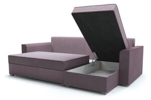Rohová rozkládací sedačka JANA - fialová