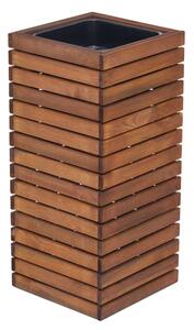 Homerzo Vyvýšený dřevěný truhlík 36,5 x 36,5 x 80 cm - hnědá